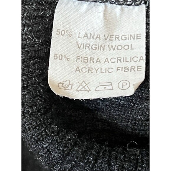 Malagrida Men's 2XL Made in Italy Virgin Wool Blend 1/4 Zip‎ Charcoal Sweater - Picture 4 of 7